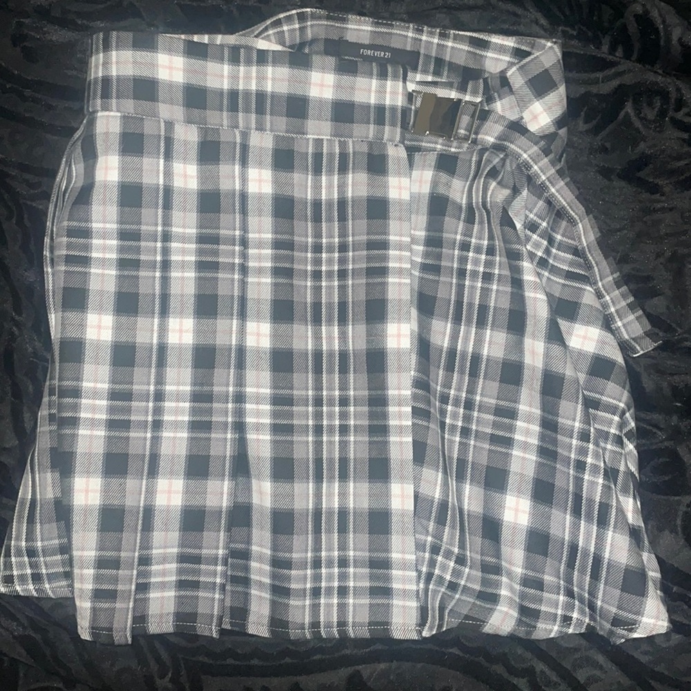 Plaid mini skirt